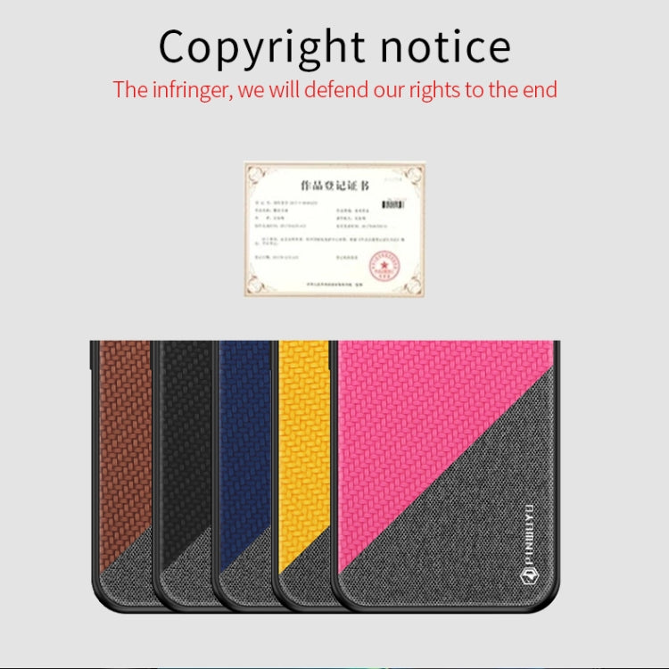 PINWUYO Rong Series  Shockproof PC + TPU+ Chemical Fiber Cloth Protective Cover, For MOTO G8 Plus, For MOTO G8 Play / One macro