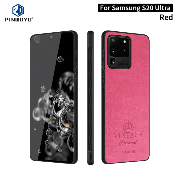 PINWUYO Pin Rui Series Classical Leather Texture PC + TPU Waterproof  Anti-fall All-inclusive Protective Case Shell, For Galaxy A91 / S10 Lite, For Galaxy S20 Ultra
