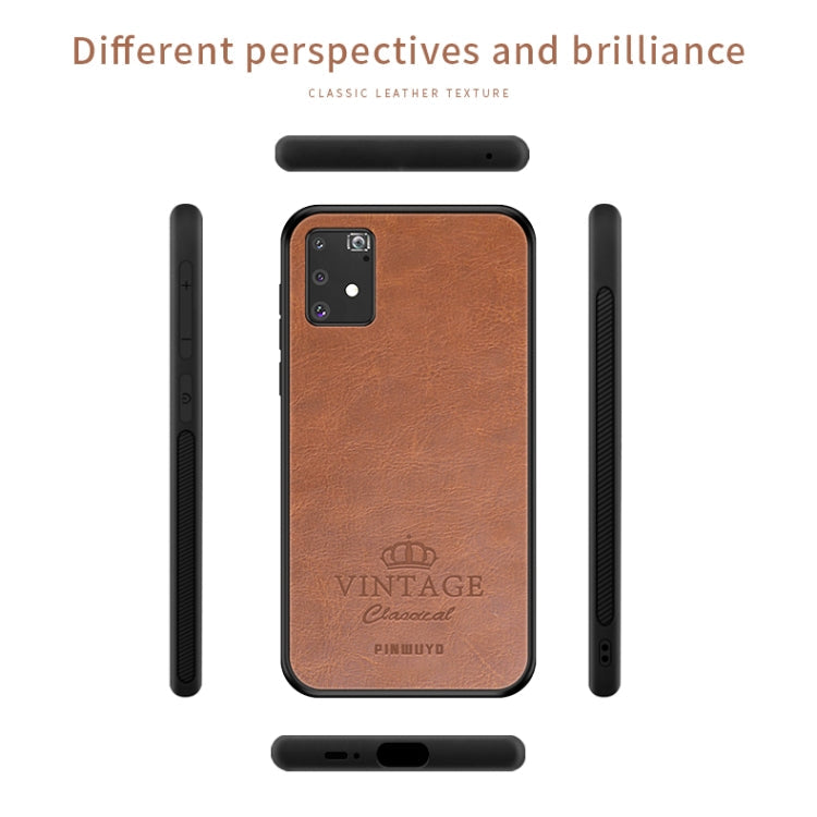 PINWUYO Pin Rui Series Classical Leather Texture PC + TPU Waterproof  Anti-fall All-inclusive Protective Case Shell, For Galaxy A91 / S10 Lite, For Galaxy S20 Ultra