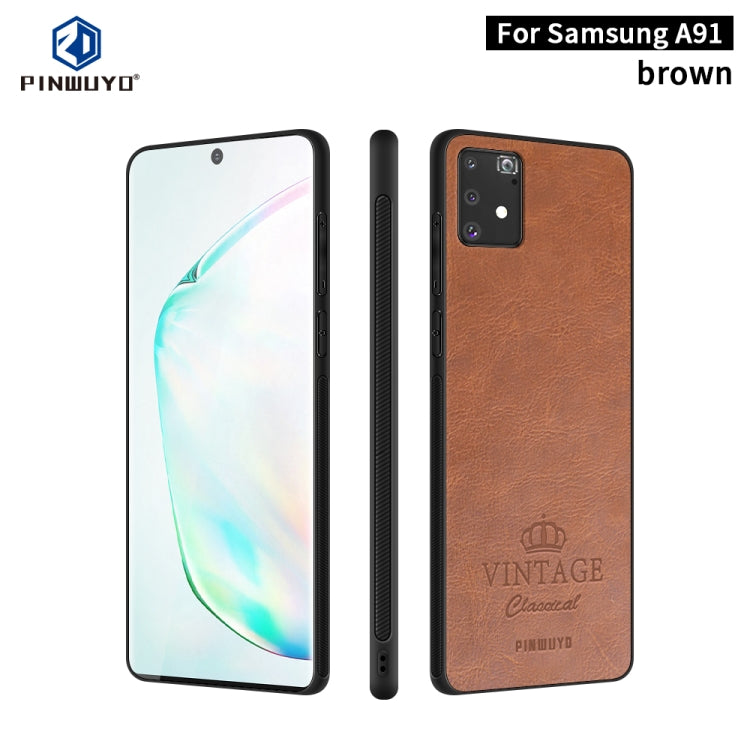 PINWUYO Pin Rui Series Classical Leather Texture PC + TPU Waterproof  Anti-fall All-inclusive Protective Case Shell, For Galaxy A91 / S10 Lite, For Galaxy S20 Ultra