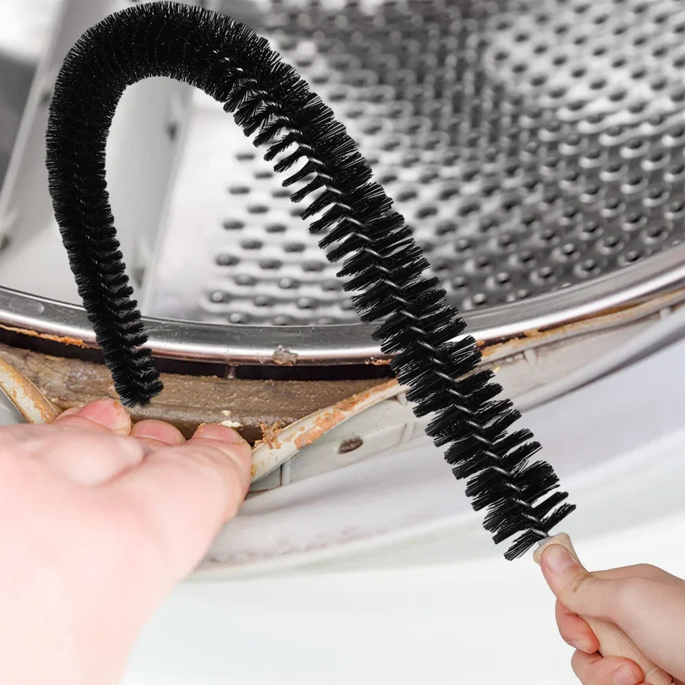 Flexible Long Pipeline Cleaning Brush Reusable Pipework Brush with Handle Dryer Vent Cleaning Kit for Bathroom Toilet Kitchen