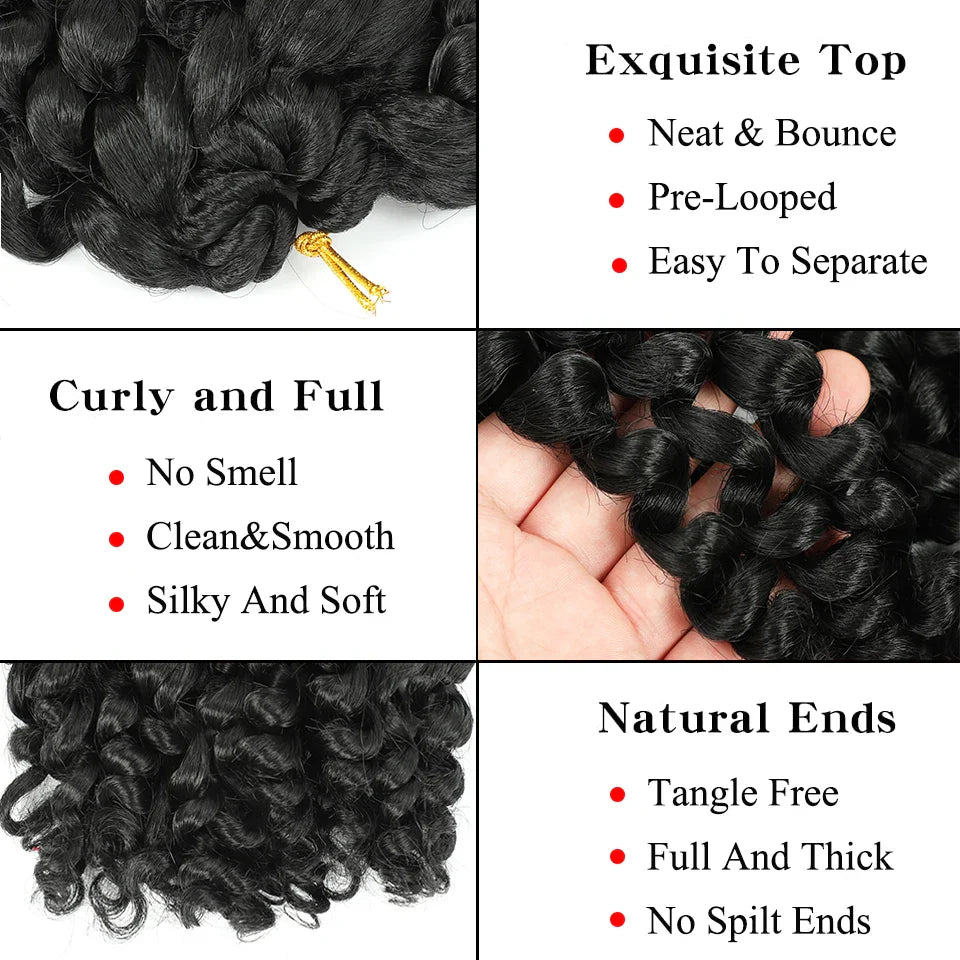 3 Packs Wand Curl Jamaican Bounce Crochet Hair 8inch T Purple 27 30 350 Bug Ombre Blonde Synthetic Jumpy Wand Curly Hair 60Roots