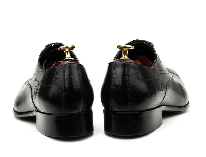 Handmade Mens Dress Shoes Luxury Genuine Leather 2024 Fashion New Style British Trend Brogues Wedding Business Shoes for Male