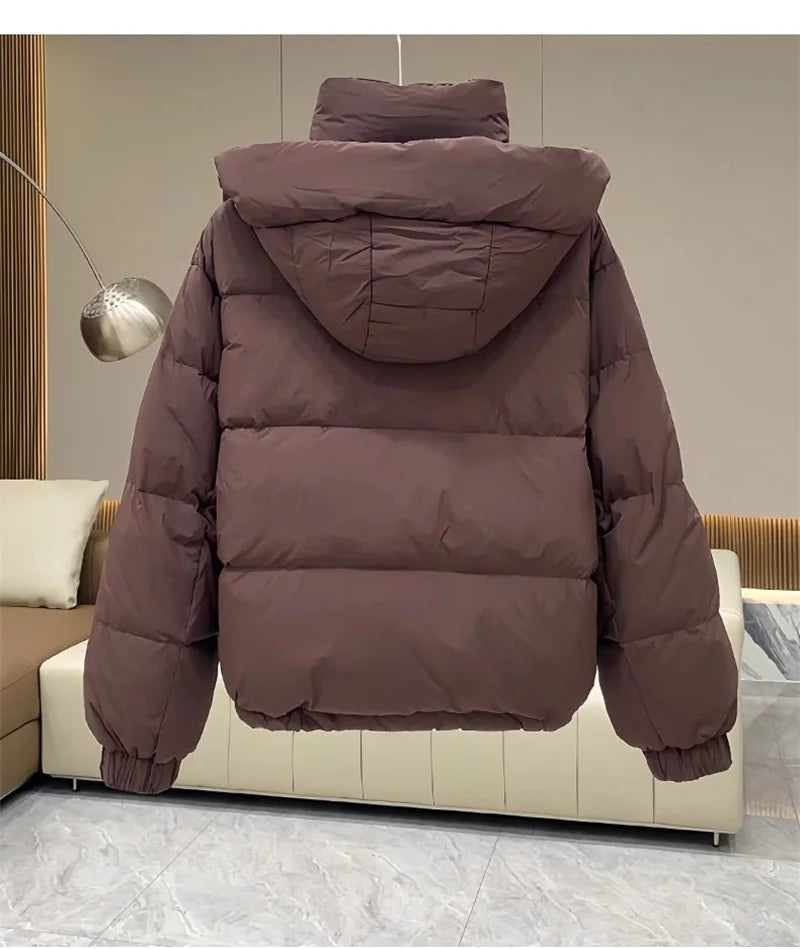 Autumn Winter New Women's Parkas Down Cotton Jacket Hooded Padded Parkas Jackets Warm Thick Coats Female Outerwear Streetwear