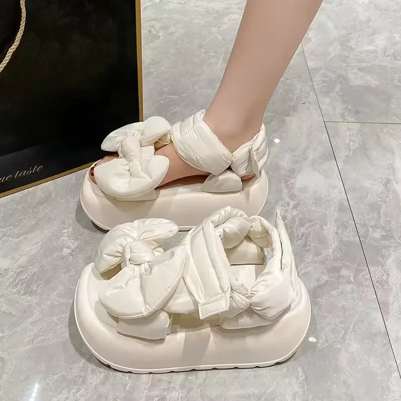 2024 New Genuine Leather Summer Luxury Sandals Casual Work Checkered Beach Shoes Vacation Fashion Women's Shoes zapatos de mujer