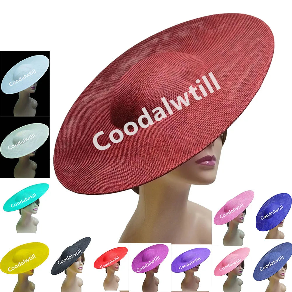 40CM Big Fascinators Base DIY Hair Accessories Hat Women Derby Wedding Headpiece Ladies Church Race Maillinery Cap Supplies