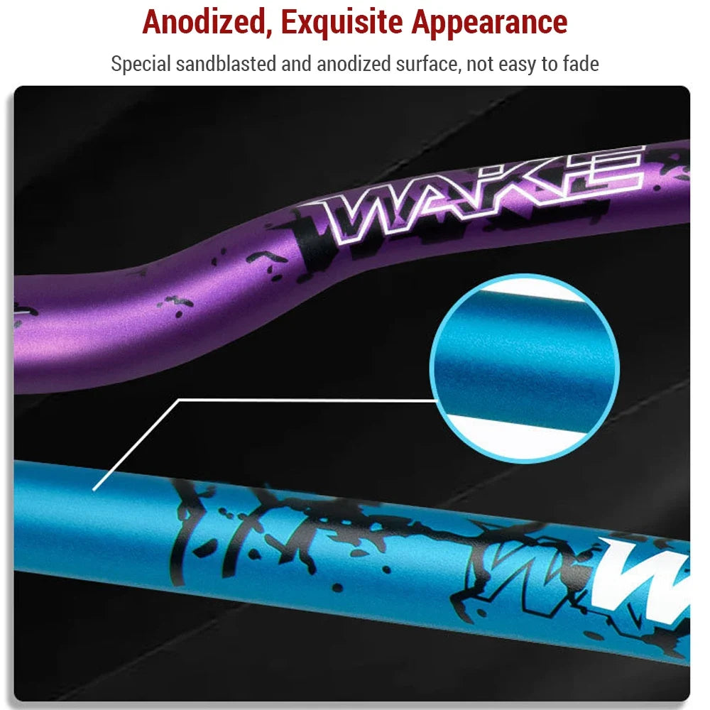 31.8MM Mountain Bike Handlebar Aluminum Alloy Bicycle Riser Handlebar 30MM Rise 780MM Wide Bicycle Bar with Paint Matte Surface