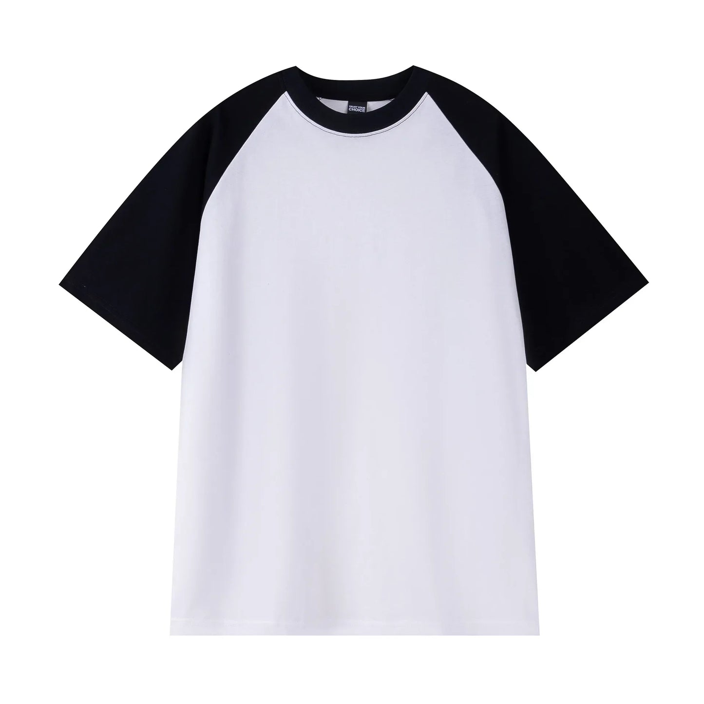 Heavyweight 240g Contrast Sleeve Cotton T-Shirt for Men