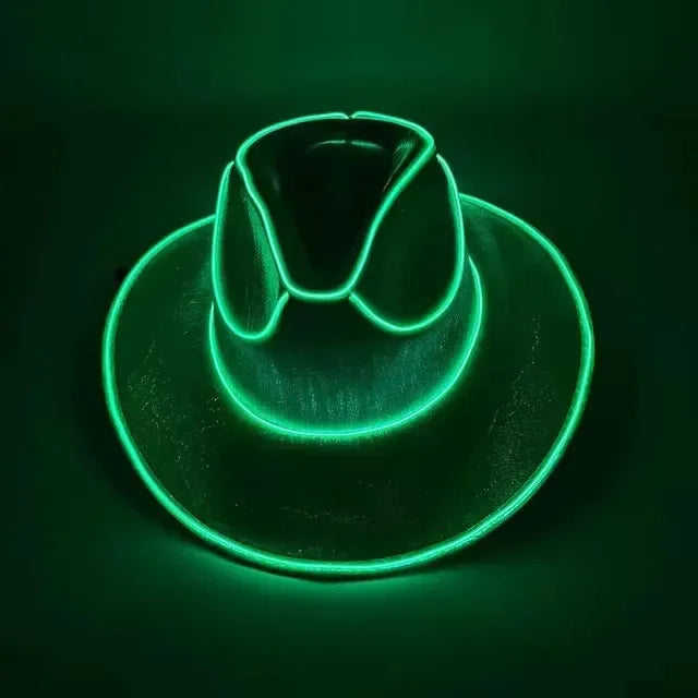 LED Light-Up Cowboy & Cowgirl Hat – Luminous Western Party Cap for Dancing, Dress-Up & Festivals