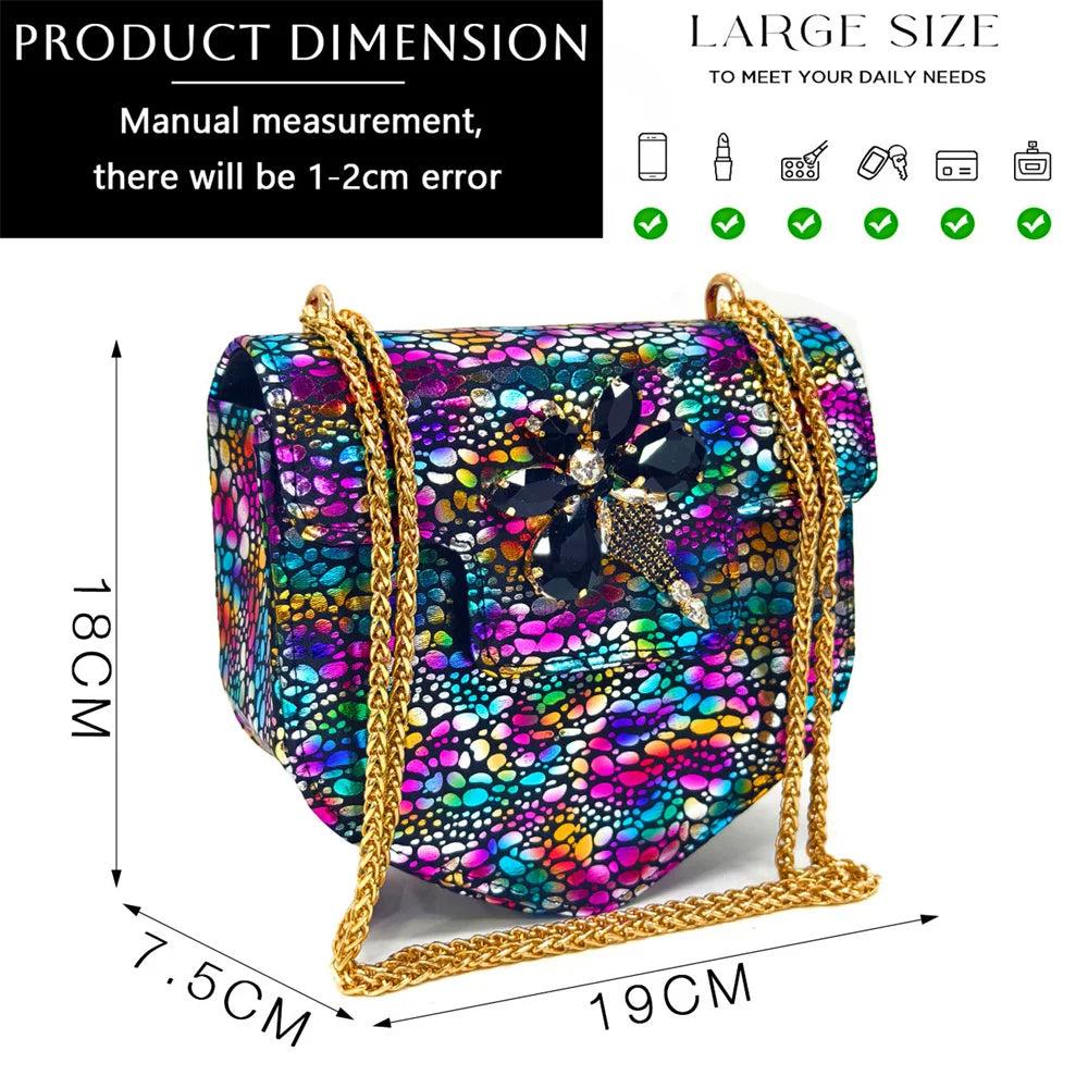 2024 Champagne Color Thin Heels Pointed Toe Crystal Design Ladies Shoes Matching Bag Set For Women Weeding Party Pump