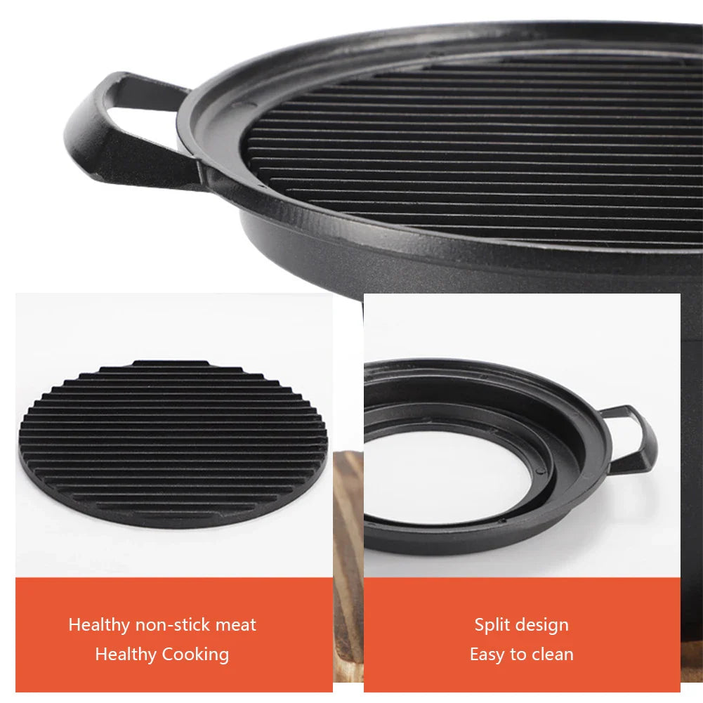 Mini Barbecue Stove Detachable Japanese Alcohol Stove Non-stick BBQ Grill Furnace Roasting Meat Tool for Picnic Camping Stove