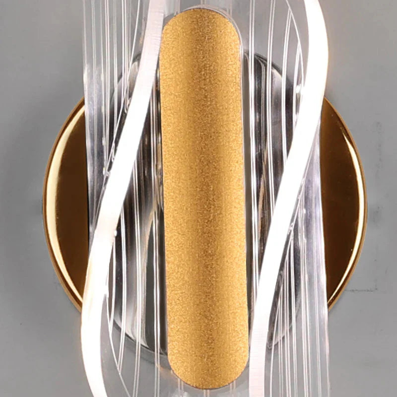 LED Wall Sconce Light Acrylic Bedside Wall Lamp 3-color light