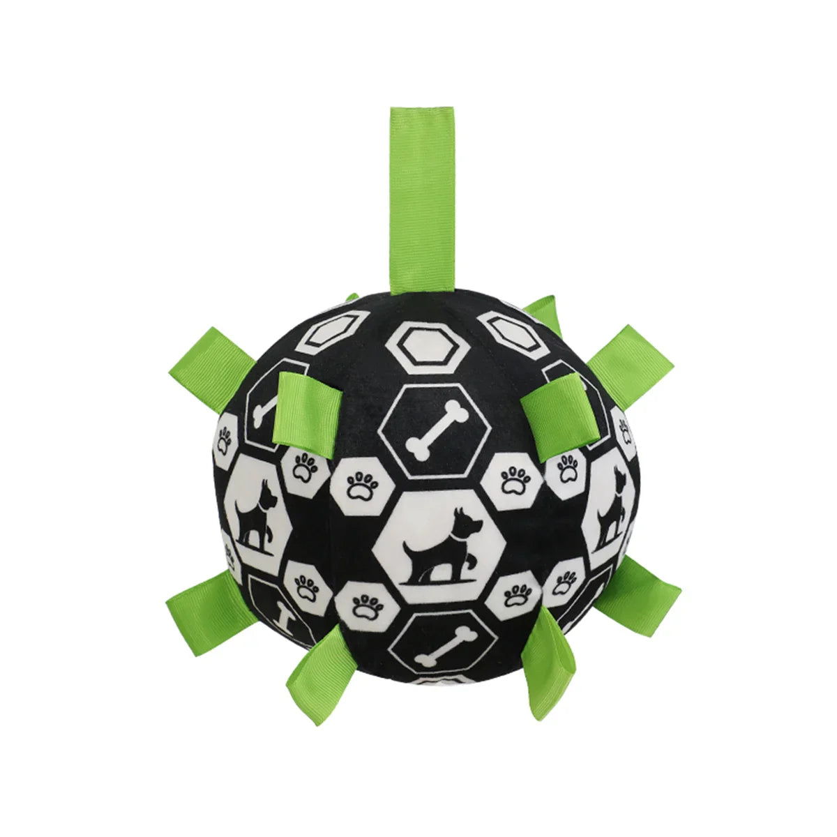 Interactive Dog Bell Ball Toy – Soft Fleece Training & Play Football