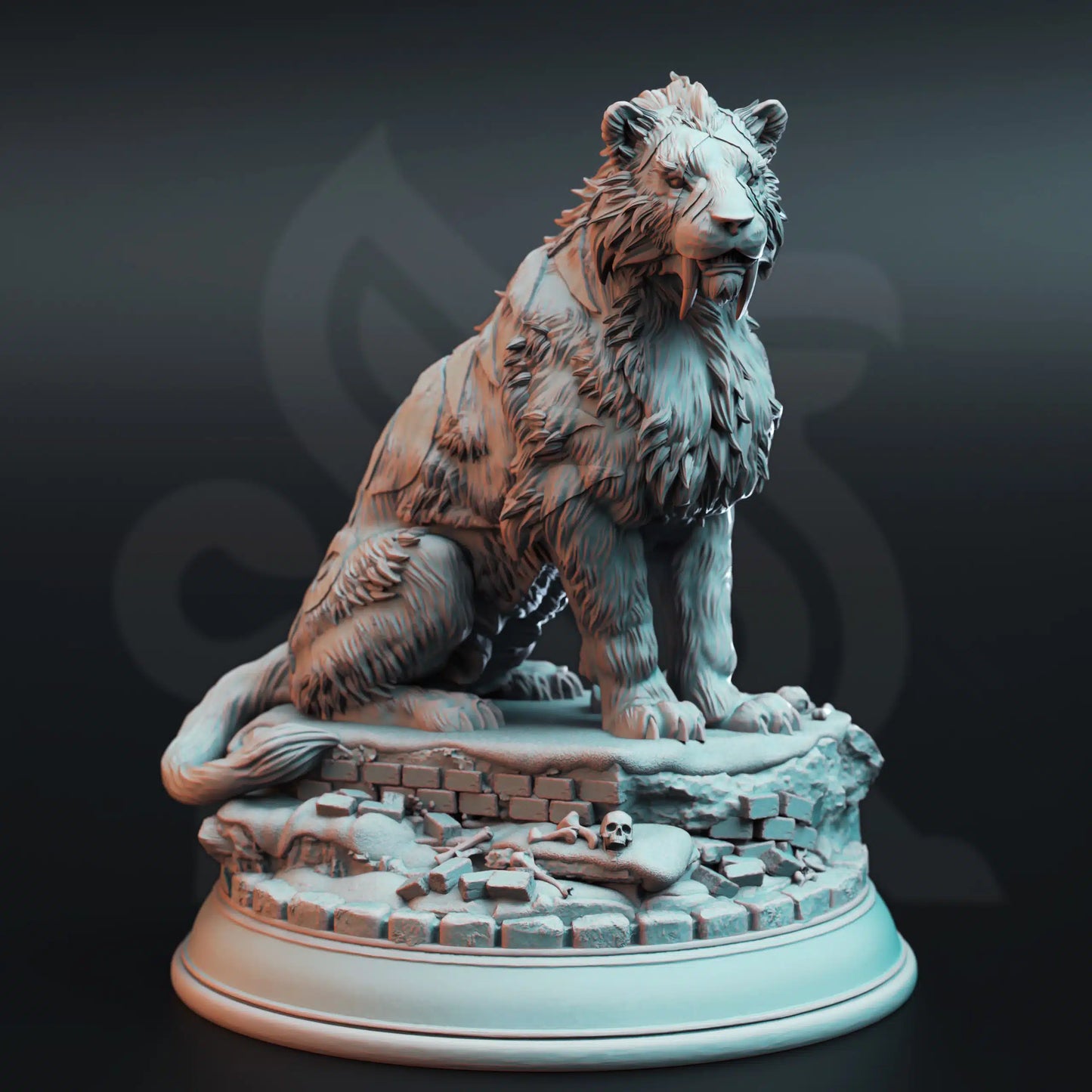 Sabka – Giant Sabertooth Tiger - 3D Monster Miniature