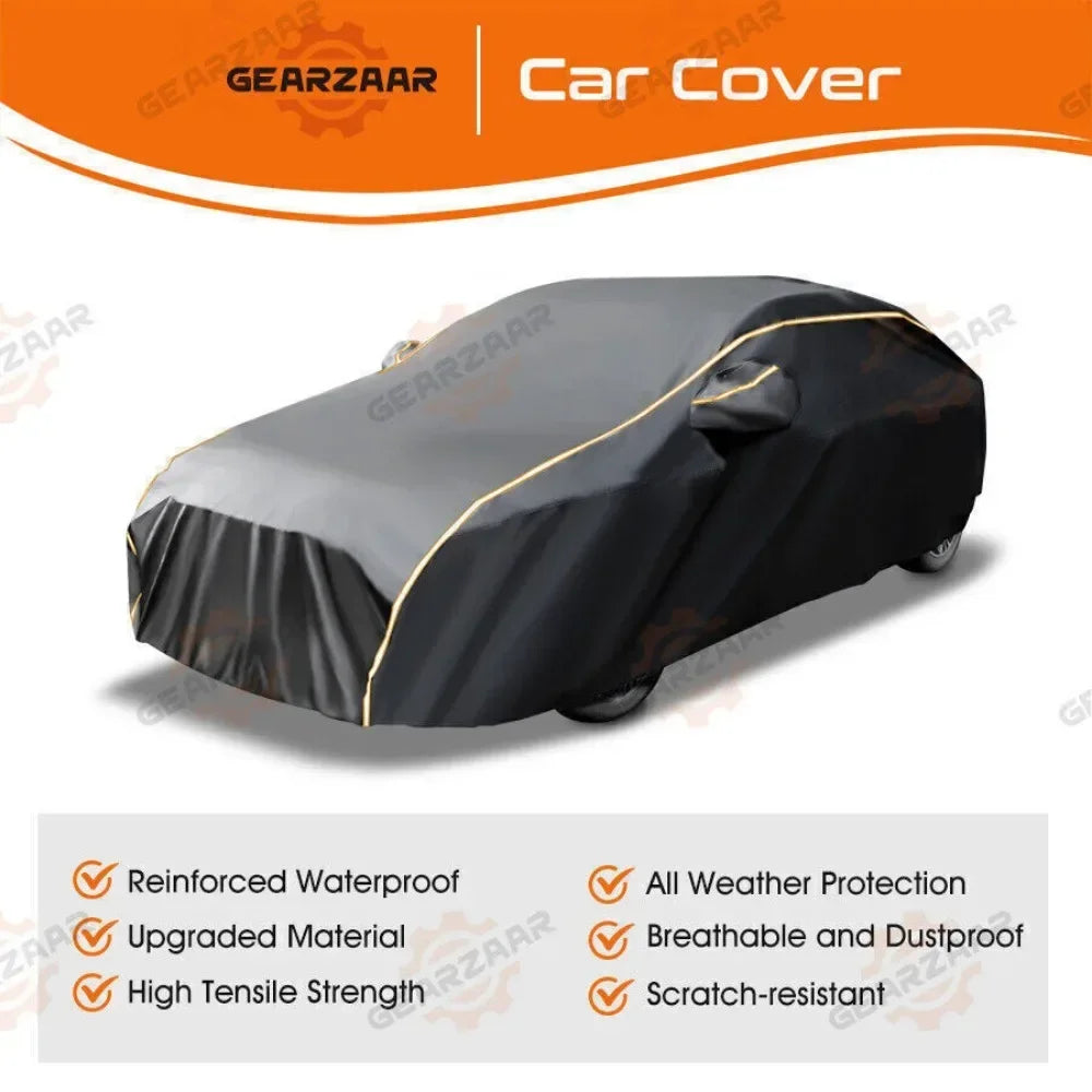 Waterproof 6 Layer Car Cover Heavy Duty Cotton Lined UV Protection - S M XL XXL