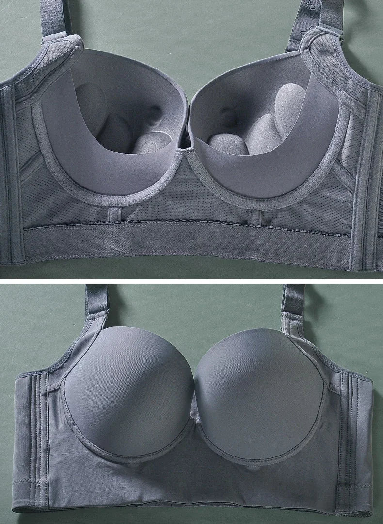 Plus Size Bra Women Sexy Bras Women Deep Cup Hide Back Fat Underwear Shaper Incorporated Full Back Coverage Lingerie Push Up Bra