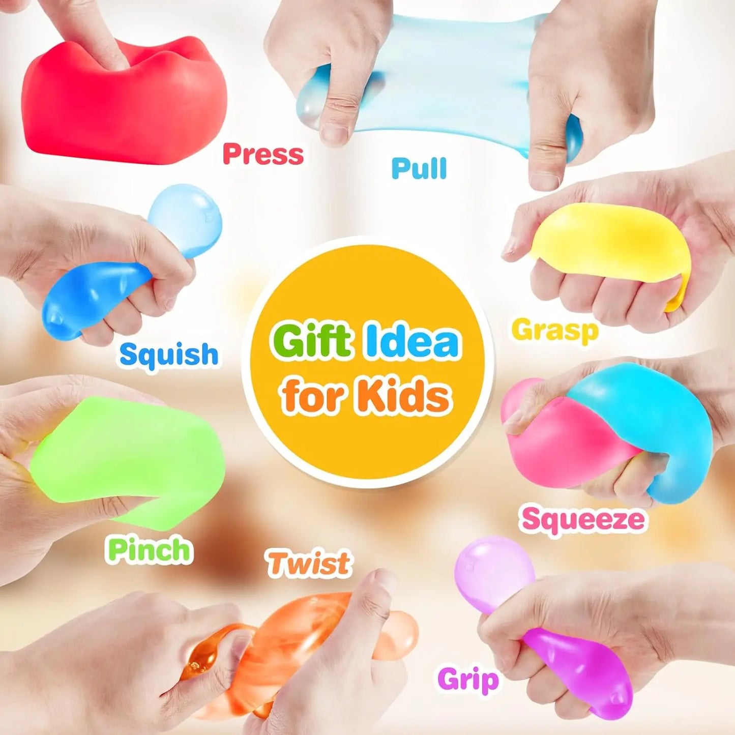 Premium Stress Relief Cube | Gel-Filled Sensory Fidget Toy for Anxiety & Focus | Kids & Adults