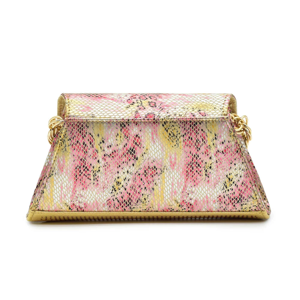 Italian Shoes and Bags Matching Set Decorated with Rhinestone