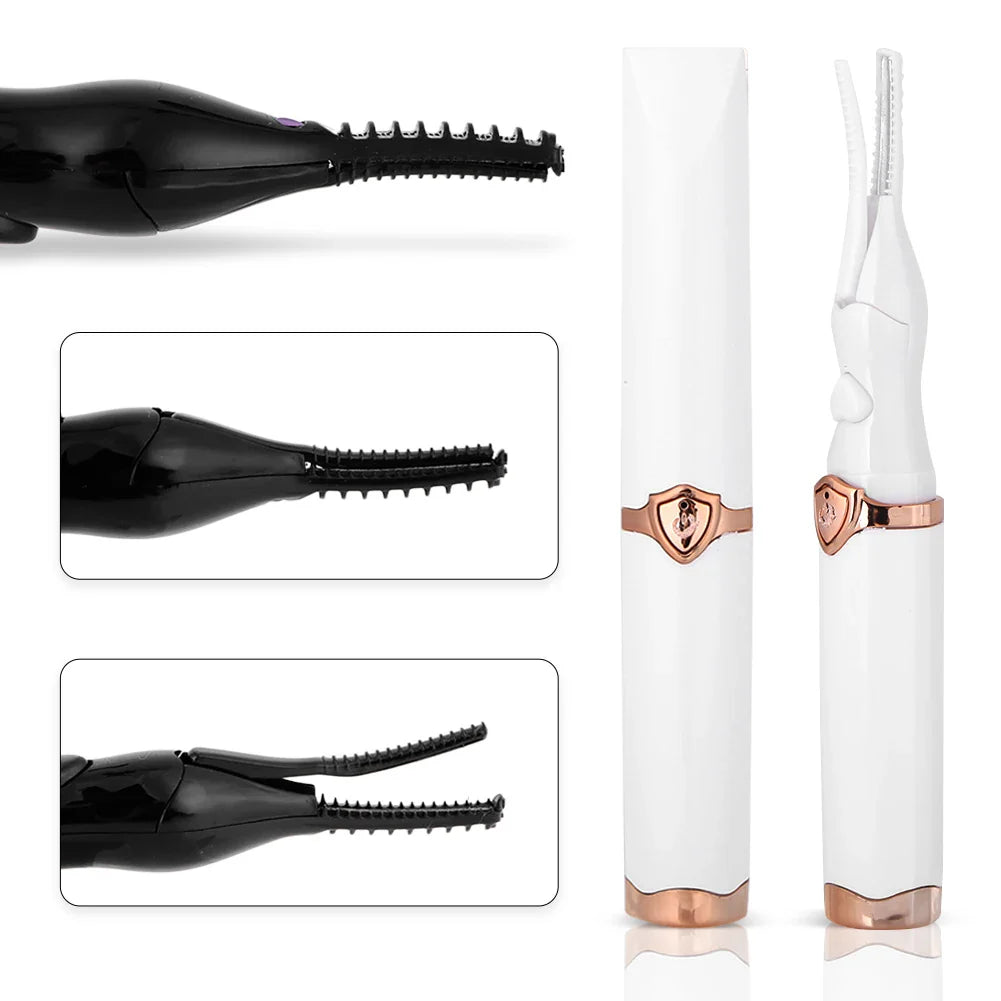 Portable Eyelash Curler USB Rechargeable Quick Heating Natural Curl Eyelash Curler for Quick Natural Curling Eye Lashes