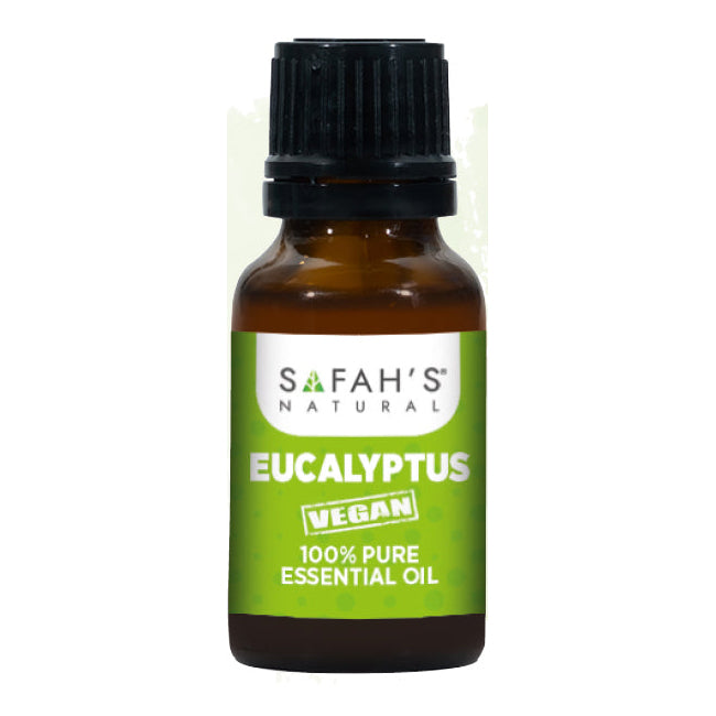 Safah's Natural 100% Pure Eucalyptus Essential Oil - Invigorating Scalp & Hair Health for All Hair Types 15 ml/0.51 oz