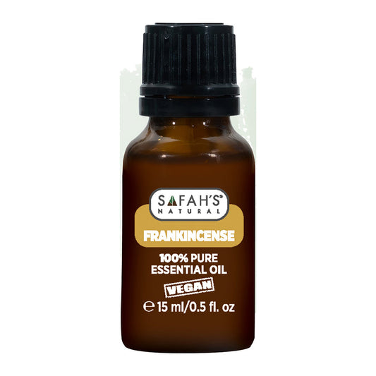 Safah's Natural 100% Pure Frankincense Essential Oil for Scalp Rejuvenation & Hair Growth Support 15 ml / 0.51 oz
