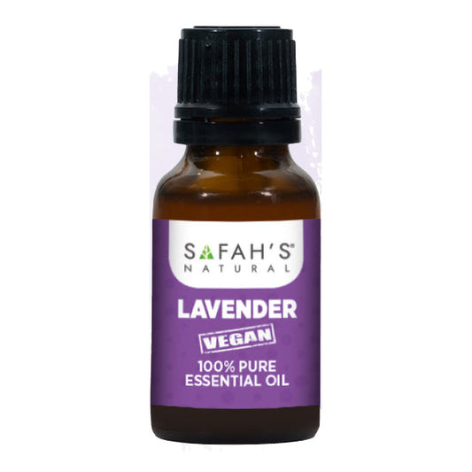Safah’s Natural 100% Pure Lavender Essential Oil for Calming Stress, Promoting Sleep & Enhancing Hair Growth 15 ml/0.51 oz