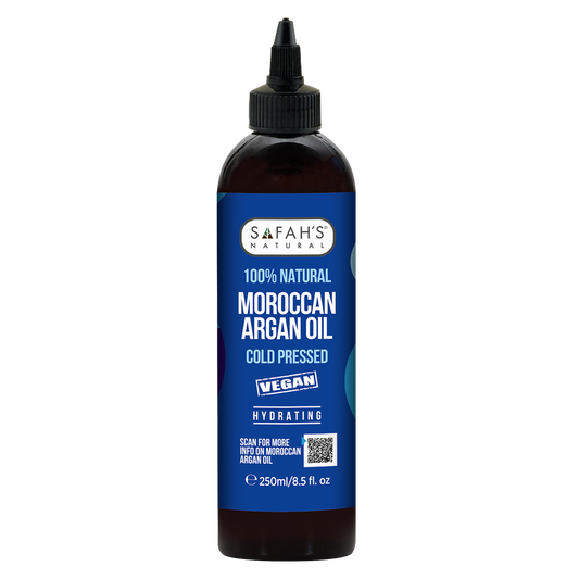 Safah's Natural Blended Moroccan Argan Oil Intense Hydration & Frizz Control for Dry, Damaged Hair 8.5 oz