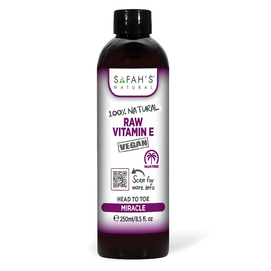 Safah's Natural Blended Vitamin E Oil for Hair Growth & Repair for All Hair Types 8.5 oz