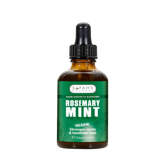 Safah's Natural Rosemary Mint Hair & Scalp Oil for Hair Growth & Scalp Health 1.69 oz