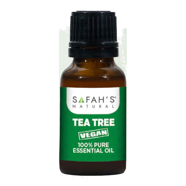 Safah's Natural 100% Pure Tea Tree Essential Oil | Clarifying & Purifying for Skin, Scalp & Hair Care 15 ml/0.51 oz