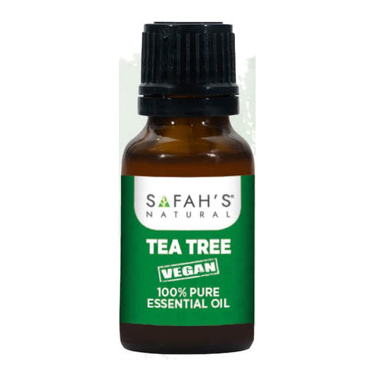 Safah's Natural 100% Pure Tea Tree Essential Oil | Clarifying & Purifying for Skin, Scalp & Hair Care 15 ml/0.51 oz