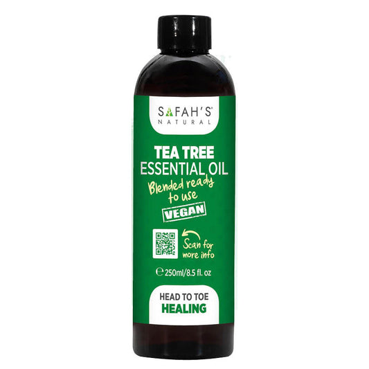 Safah's Natural Blended Tea Tree Oil Soothing Scalp & Healthy Hair for All Hair Types 8.5 oz