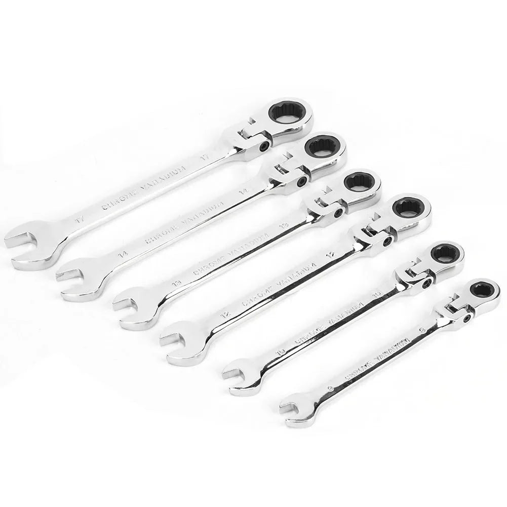 Flexible  Multi functional Ratchet Conination Spanner Wrench 8-17mm Repair Tools Set Spanner Combination Wrench Set