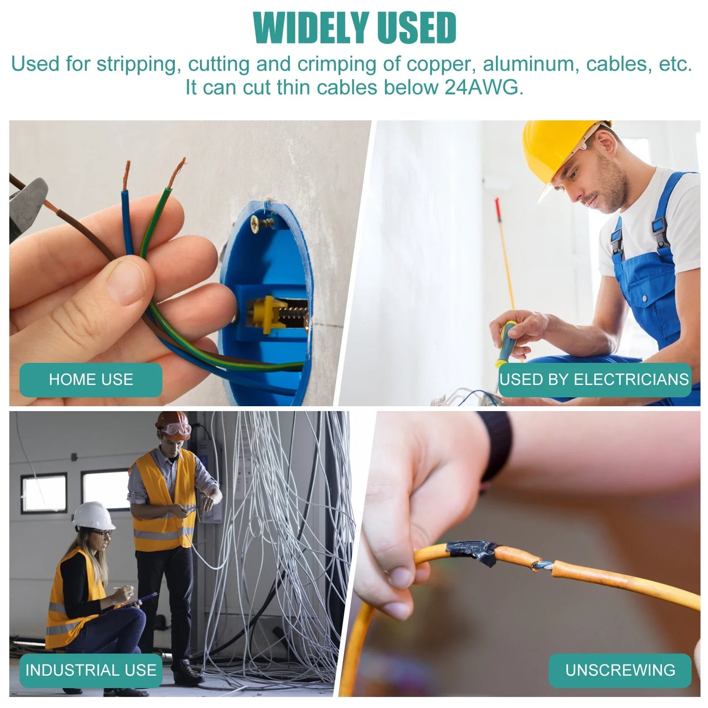 1/5/10pcs 10IN1 Wire Stripper HCS Multifunctional Pliers Wire Crimper Cutting Crimping Deburring Tool for Electrician Household