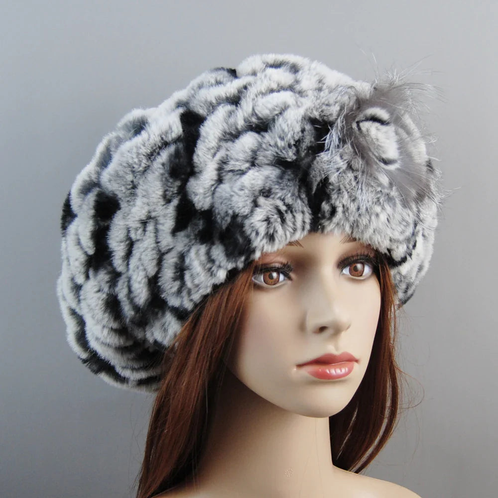 Winter Women's Faux Fur Hats And Scarves