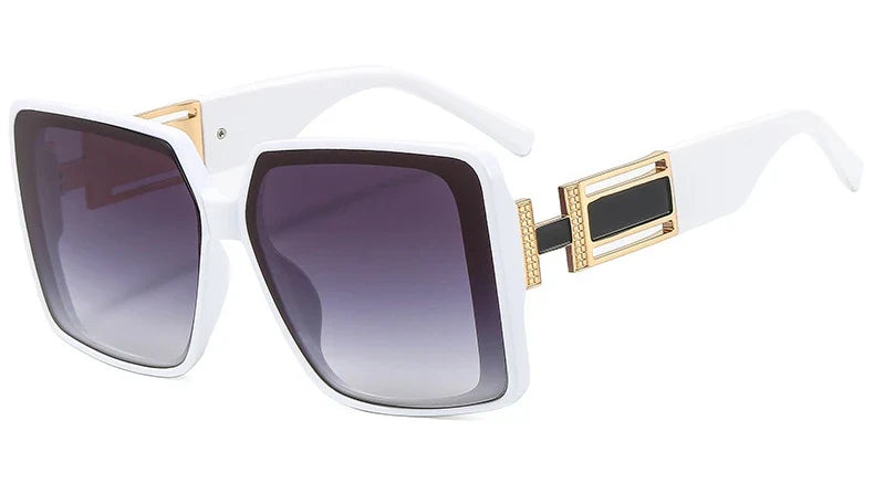 Fashion Brand Square Sunglasses For Woman Luxury Oversized Gradient Shades Sun Glasses Female Elegant Green Big Frame Eyewear