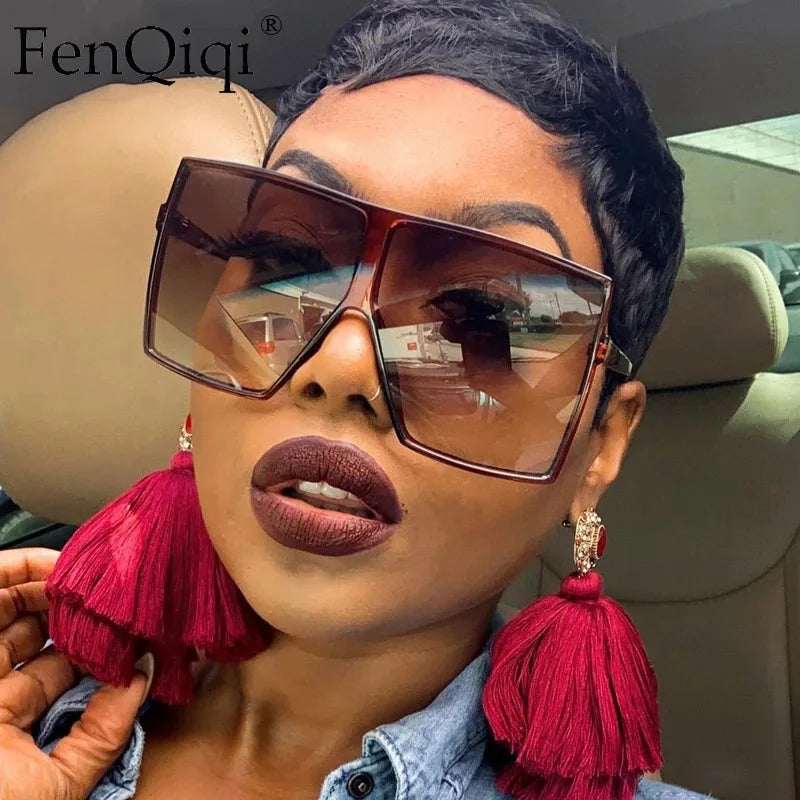 Brand Designer Oversized Square Sunglasses For Women Men 2022 Big UV400 Sun Glasses Womens Sunglasses