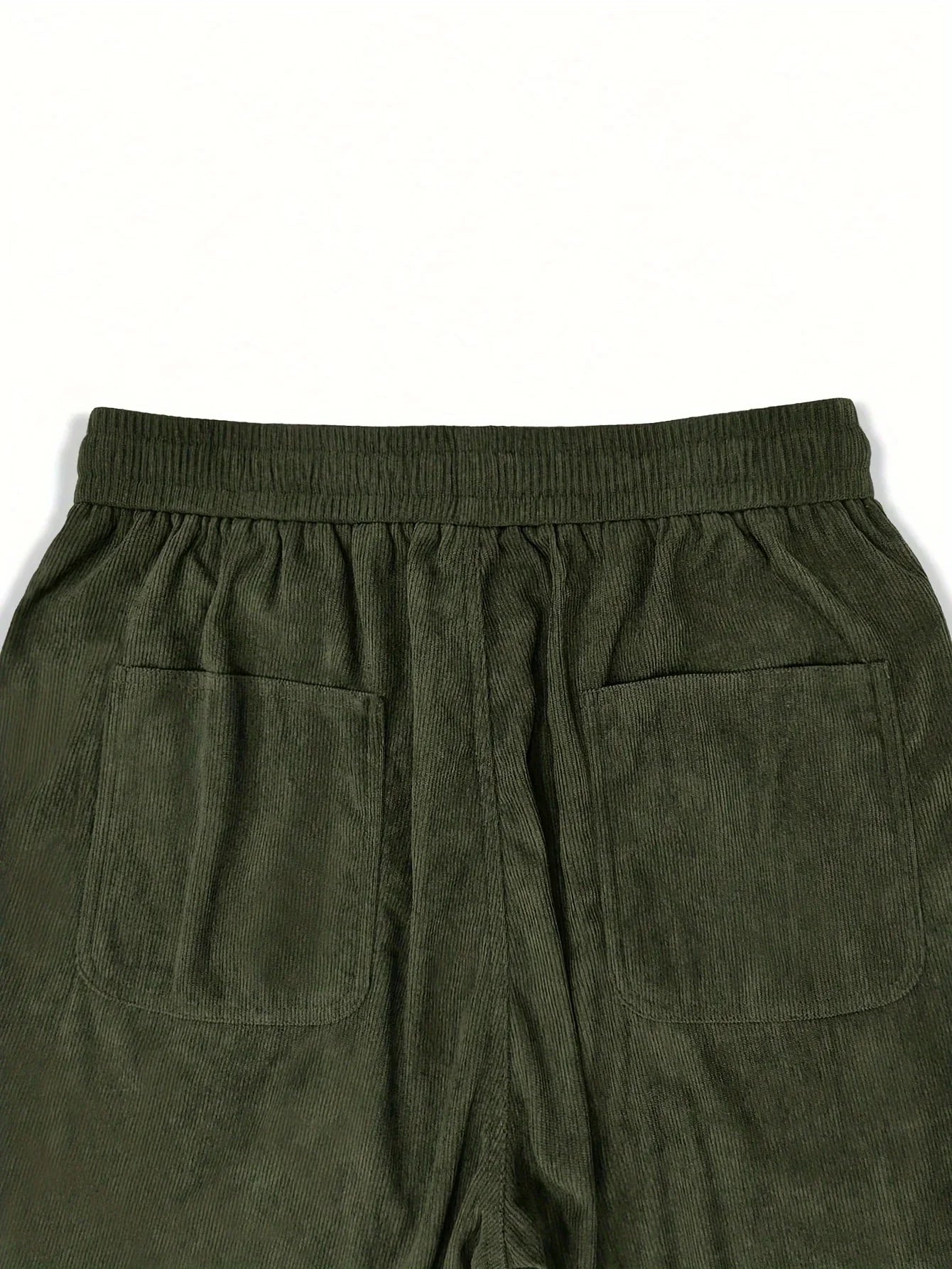 Men’s Corduroy Loose Fit Pants – Elastic Waist