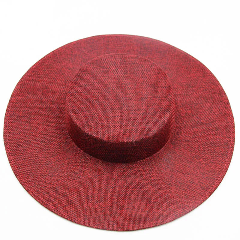 Ladies Fascinators Millinery Hat Base Party Wedding Fake Sinamay Hat Wide Brim DIY Kentucky Derby Headpiece Hair Accessories