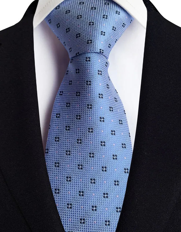 41 Colors 8CM Mens Ties Green Blue Plaid Stripes Floral Classic Business Jacquard Woven Neck ties For Wedding and Party
