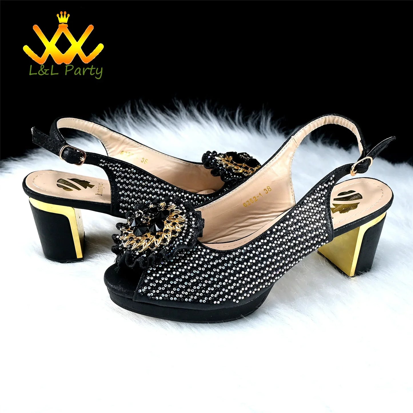 2025 Special New Arrivals Italian Women Shoes and Bag to Match in Green Color with Platform Shinning Crystal Sandal for Wedding