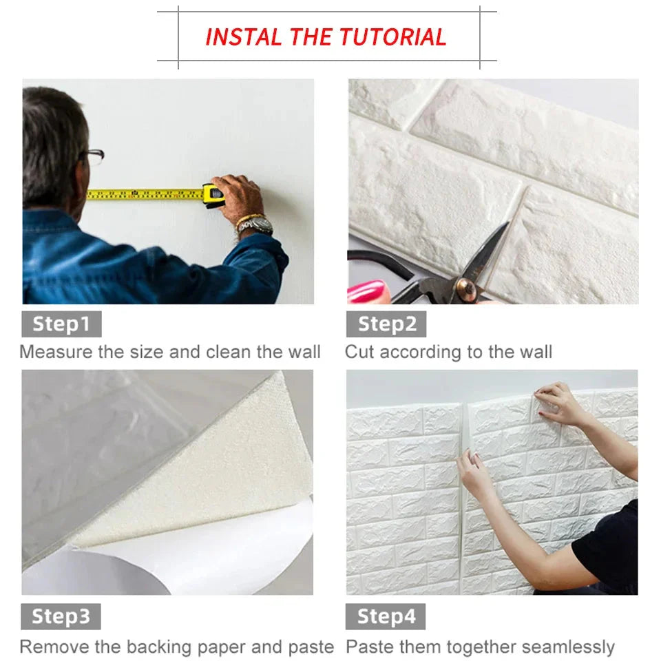 Antique Foam Brick Wallpaper