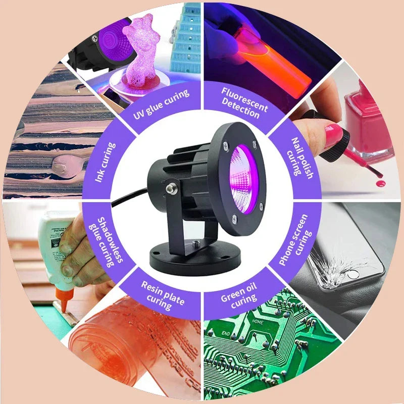 UV LED Lamp with 1.5m Switch Wire Plug for Ultraviolet Light