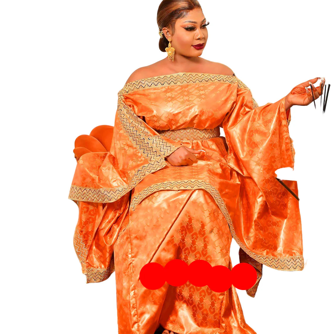 Two Piece Set African Bazin Dress With Loincloths For Women Wedding Bride Party Dress Plus Size Traditional Basin Riche Dashiki