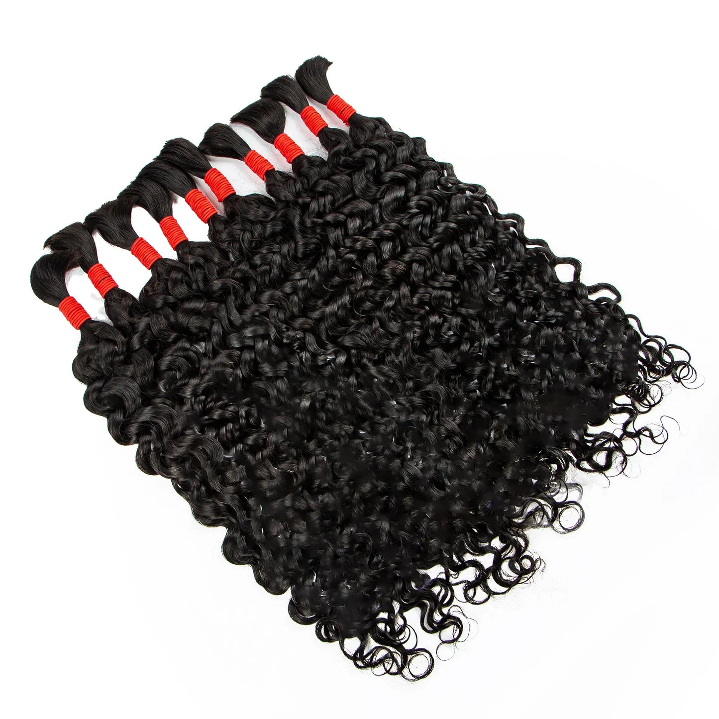 Natural Human Braiding Hair 26 28 Inch Deep Water Wave Bulk Human Hair for Boho Braids No Weft 16A Virgin Curly Hair Extensions