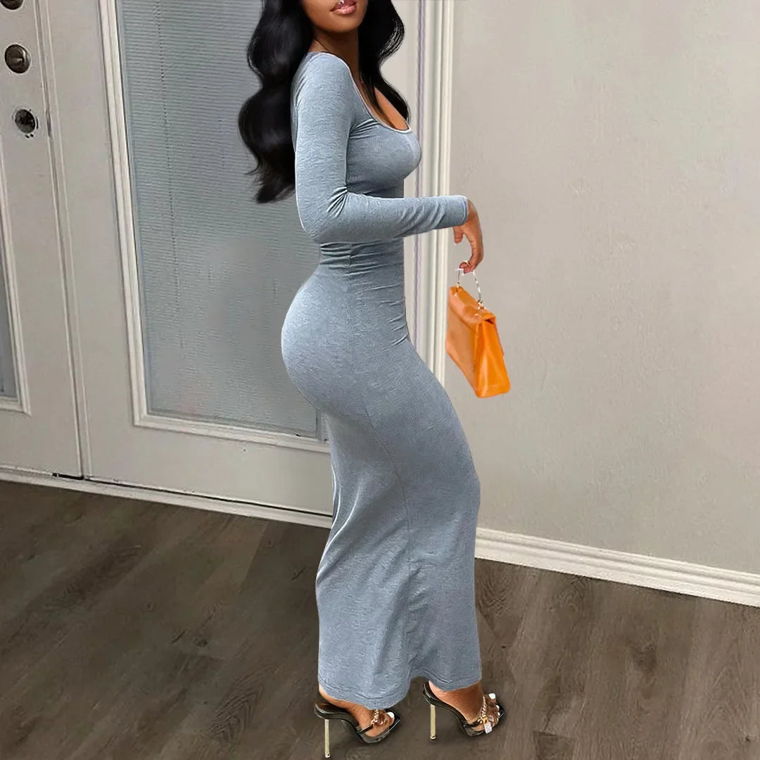 Fashionable Solid Color Mini Checkered Dress Elegant Long Skirt Women's Clothing Comfortable Fit And Flare Style