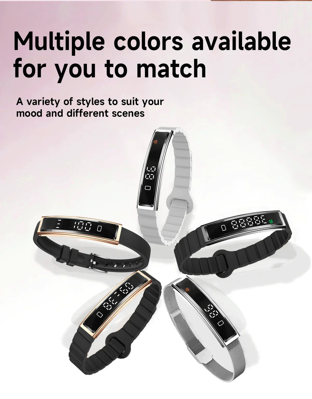 Health & Fitness Smart Bracelet with Heart, Sleep & Activity Tracking