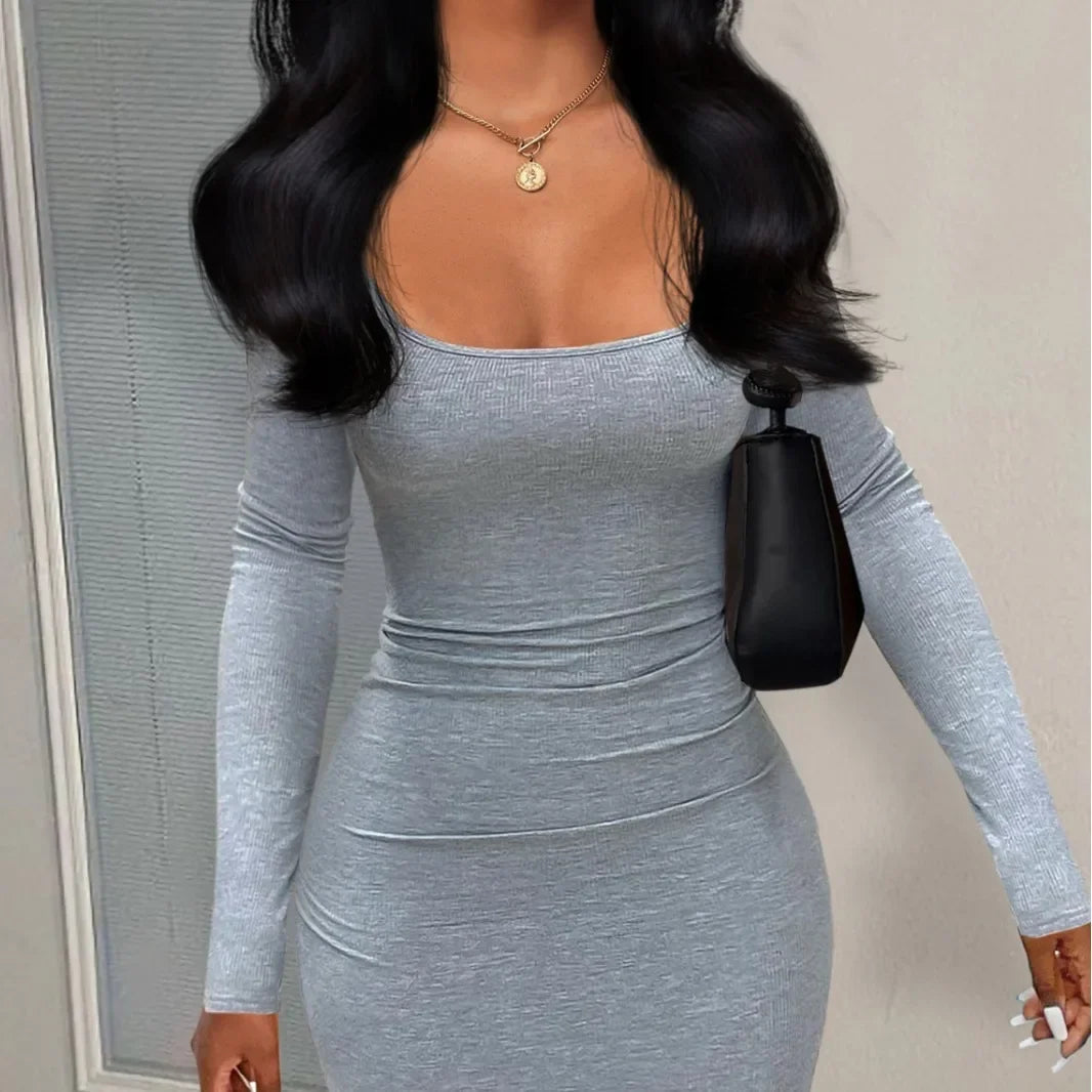 Fashionable Solid Color Mini Checkered Dress Elegant Long Skirt Women's Clothing Comfortable Fit And Flare Style