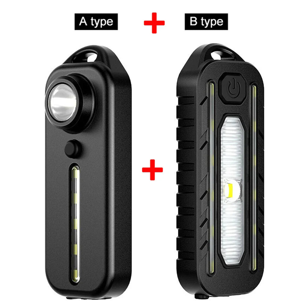 LED Red and Blue Shoulder Police Light with Clip USB Rechargeable
