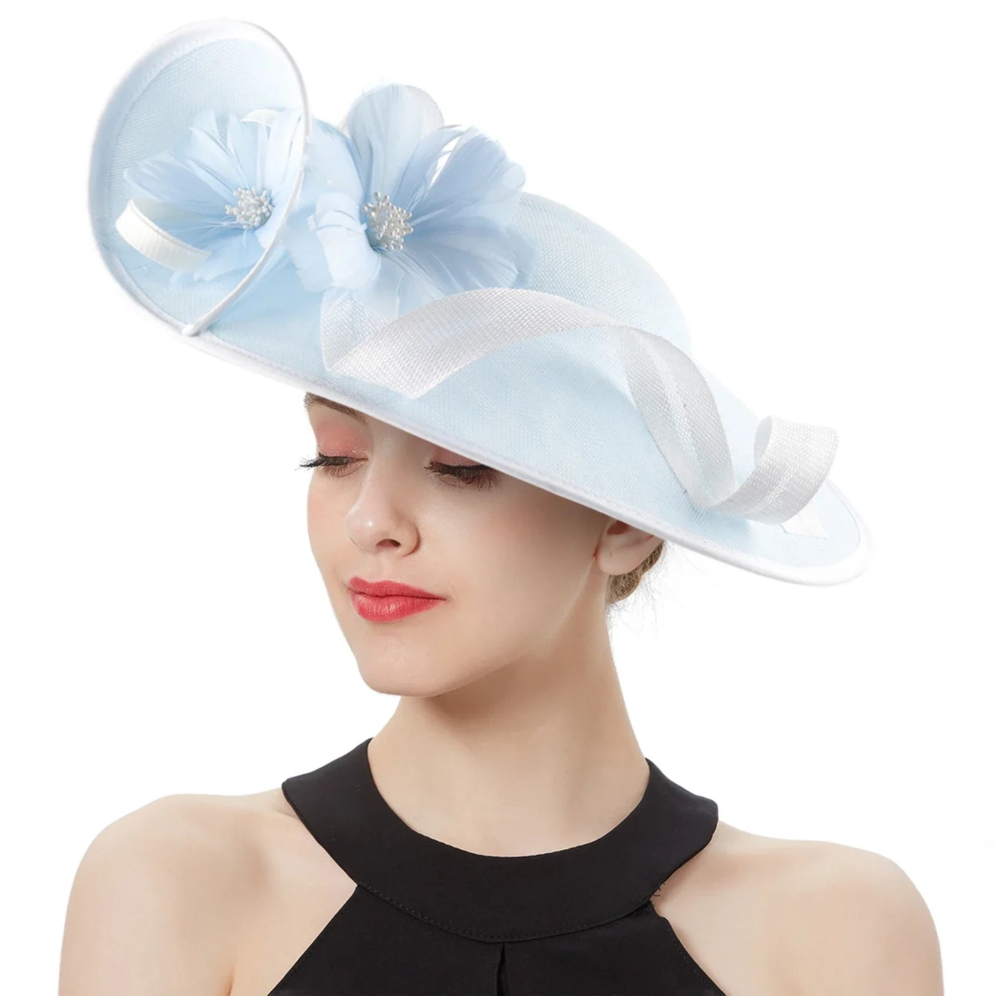 Christmas Sinamay Fascinator Perfect Wedding Hat Unique Derby Party Hat Fashion Church Hats Bride Headband Fascinators for Women
